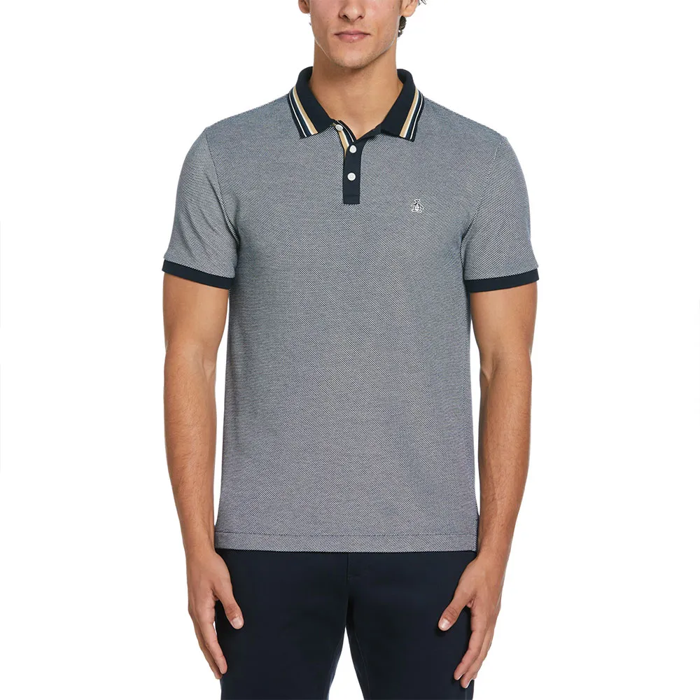 

Поло Original Penguin Birdseye Pique Tipped, серый