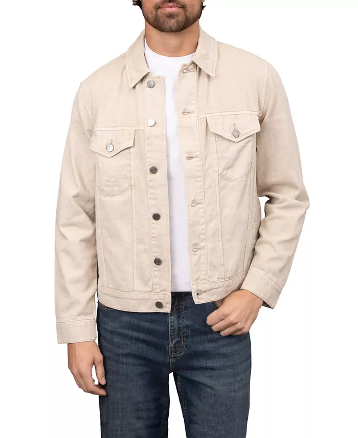

Мужская джинсовая куртка в стиле Trucker с эффектом поношенности Bagatelle Homme, загар/бежевый