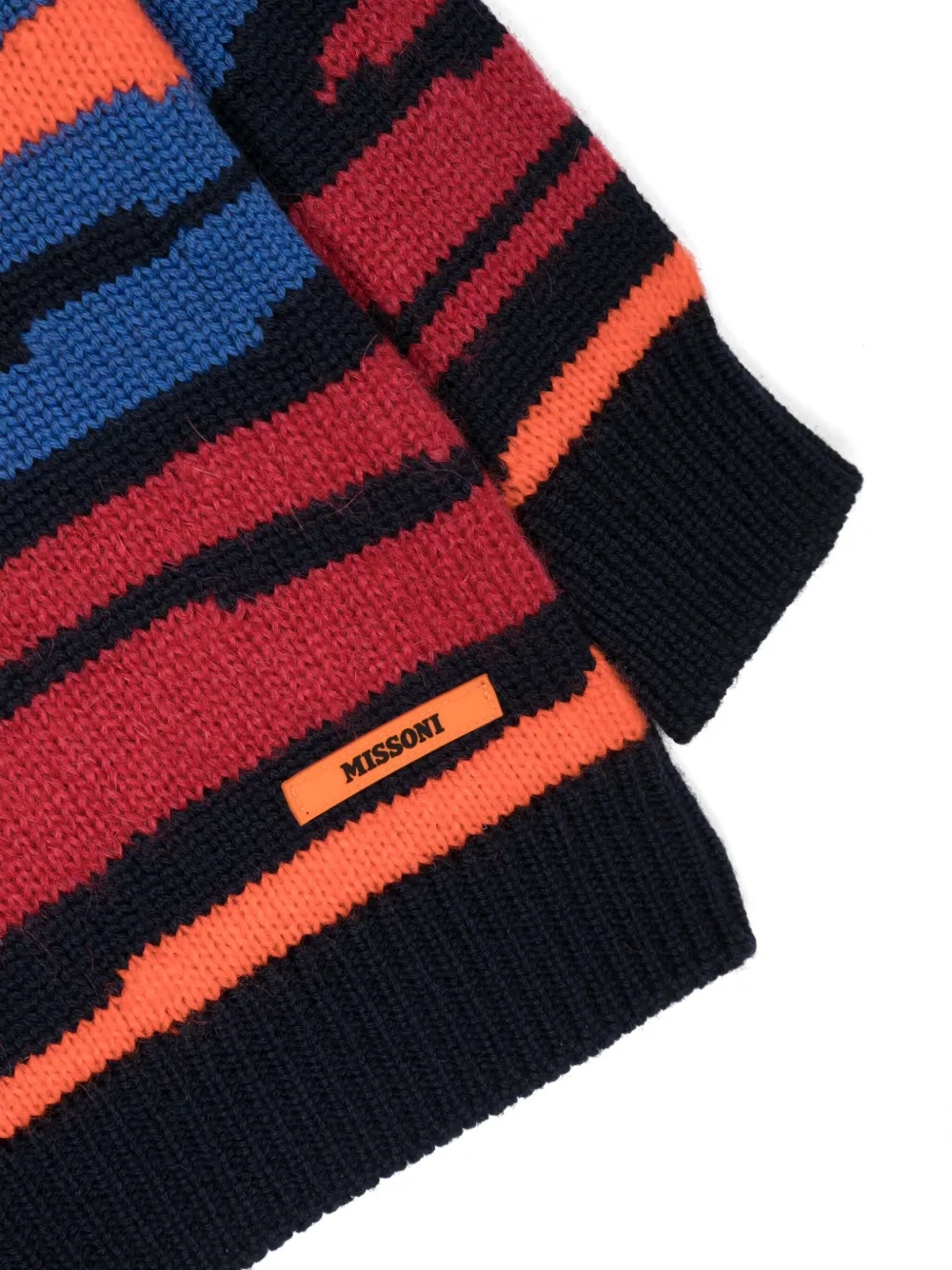 Полосатая толстовка с нашивкой-логотипом Missoni Kids, черный — фото 3