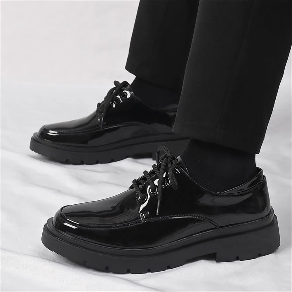 Оксфорды мужские, на толстой подошве, Black SDKOLPBNMZX — фото 3