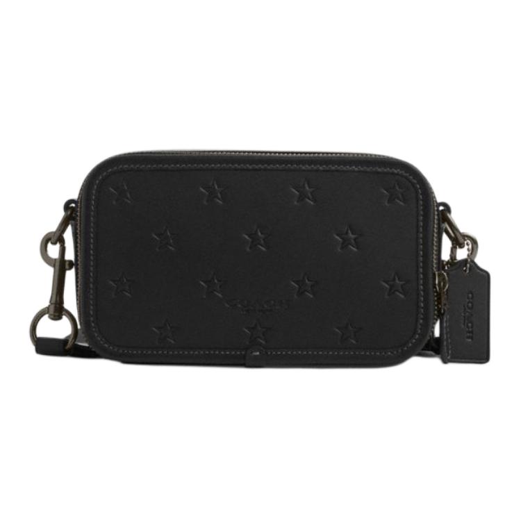 

COACH Кожаная наплечная сумка Кроссбоди унисекс черная