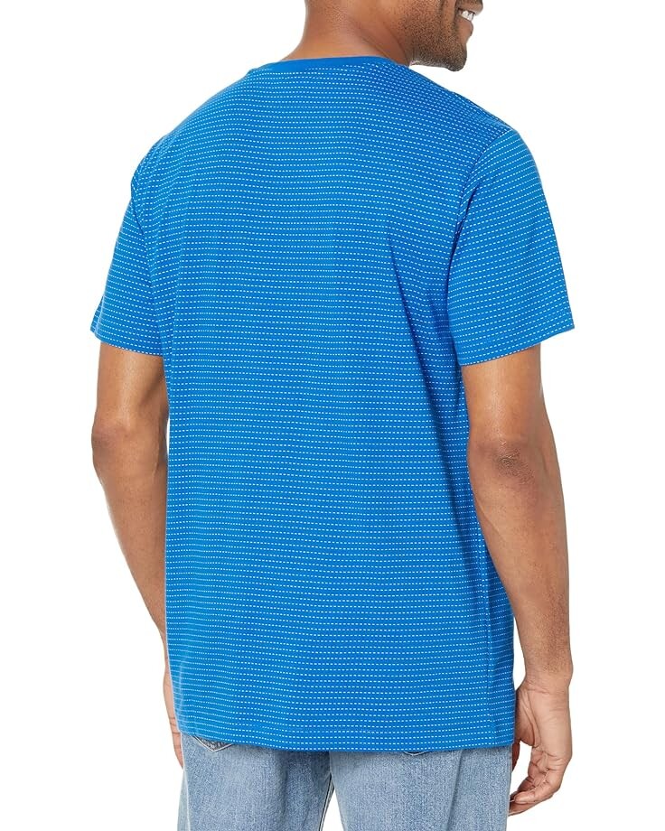 

Футболка U.S. POLO ASSN. Crew Neck Jacquard Micro Stripe Tee, цвет British Blue