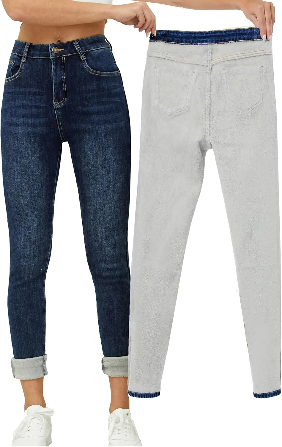 

Женские зимние джинсы Yehopere с флисовой подкладкой, скинни, высокая посадка