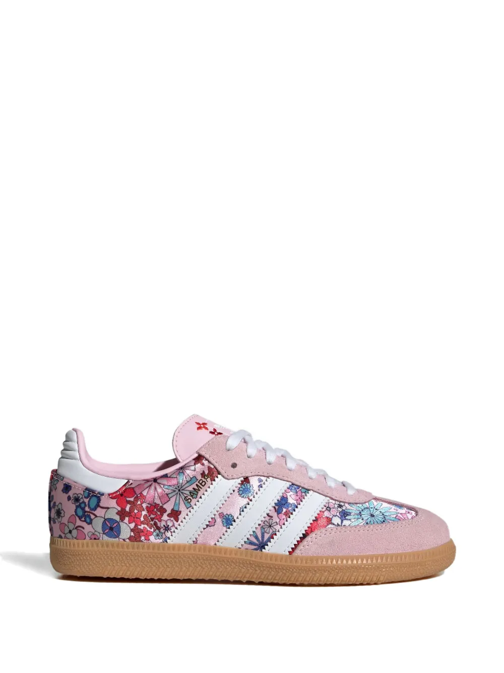 Кроссовки Samba OG GS с цветочным принтом Adidas Kids, розовый — фото 2