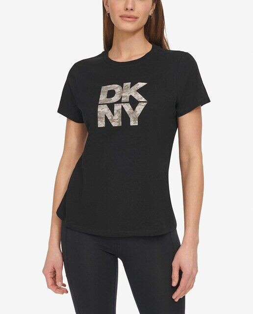 

Женская футболка с круглым вырезом и короткими рукавами Dkny, черный