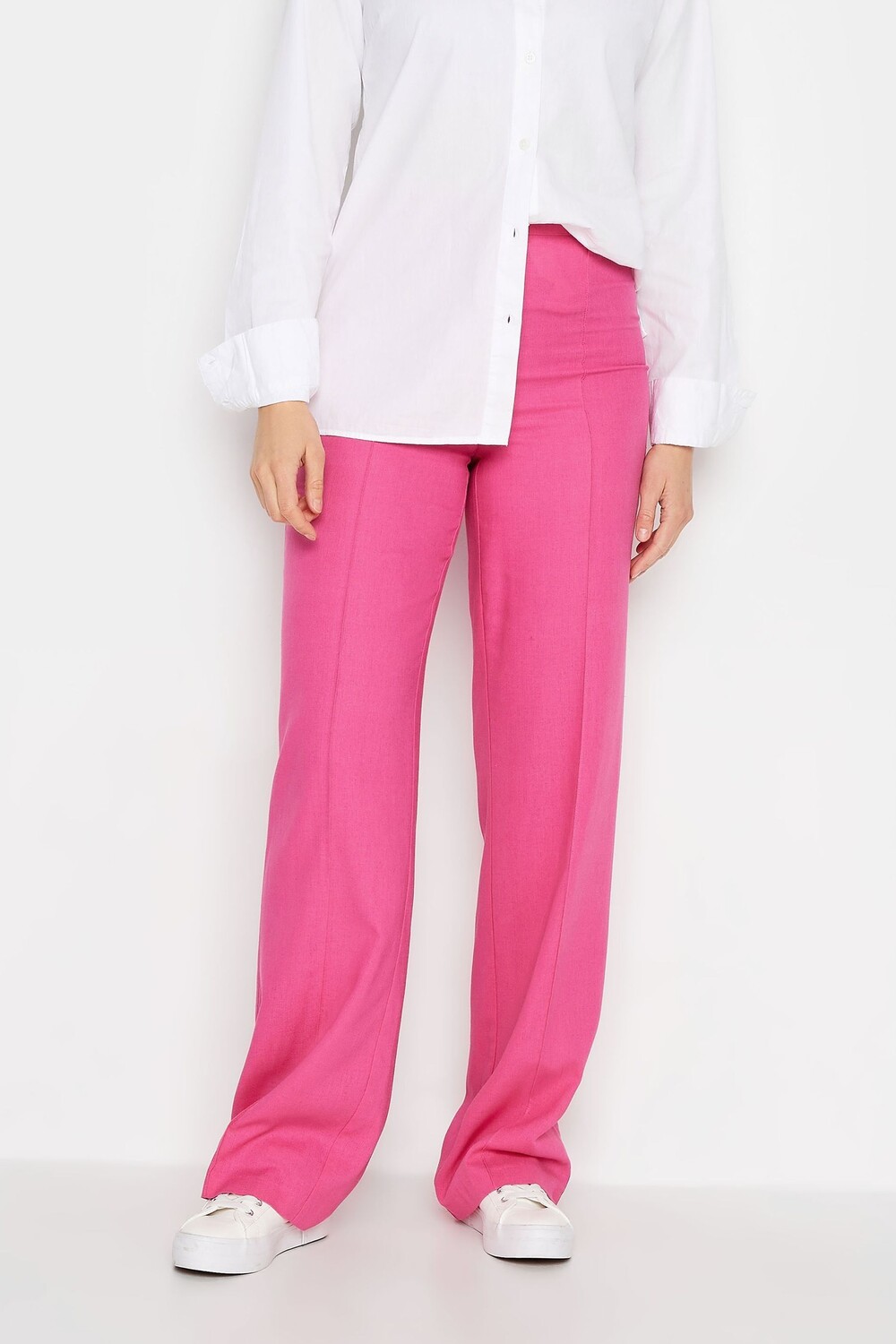 

Льняные брюки из смесового льна Long Tall Sally, розовый