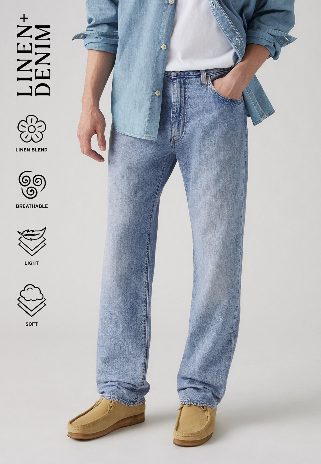 

Джинсы STRAIGHT Levi's, цвет Call Me Again Ltwt Linen+ Denim