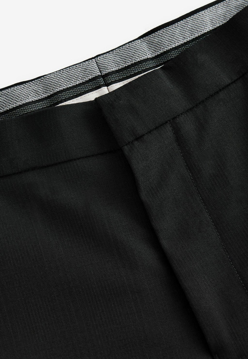 Костюмные брюки SIGNATURE MARZOTTO ITALIAN CHECK TUXEDO REGULAR FIT Next, черный — фото 2
