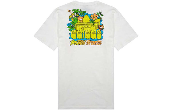 Футболка adidas originals Graphic Stoked Fish Flowers T-shirt 'White Multi-Color', белый — фото 2