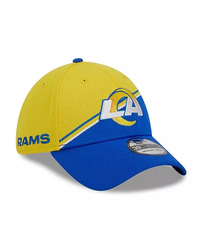 

Мужская кепка Royal Los Angeles Rams 2023 Sideline 39THIRTY Flex, золотого цвета New Era, желтый