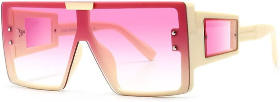 

Солнцезащитные очки-маска с козырьком для женщин и мужчин, большие ветрозащитные панк-очки, защитные очки в крупной оправе, спортивные очки UV400 generic, Pink Pink