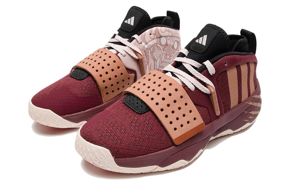 Adidas Dame 8 EXTPLY "Legends Unleased", Тёмно-красный — фото 3