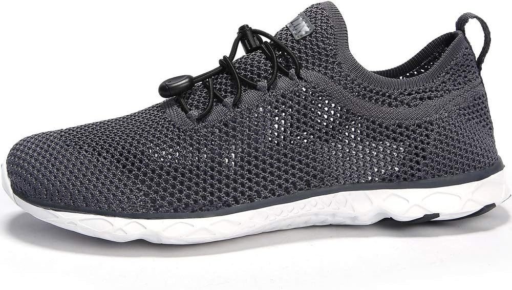 Мужские водные кроссовки с быстрой сушкой, слив за 3 секунды и для плавания, походов, йоги Zhuanglin, серый — фото 4