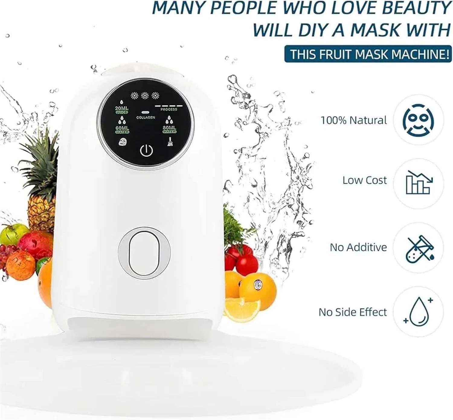 Маска для лица Mttxy — DIY, интеллектуальная, , с коллагеном, ., 119x99x151 мм, 960 г — фото 4