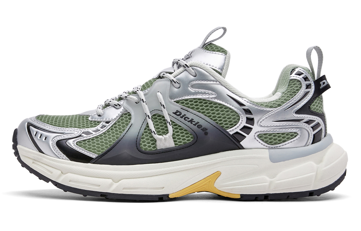 

Низкие массивные кроссовки мужские светло-зеленые серебристые Dickies, Light Green Silver
