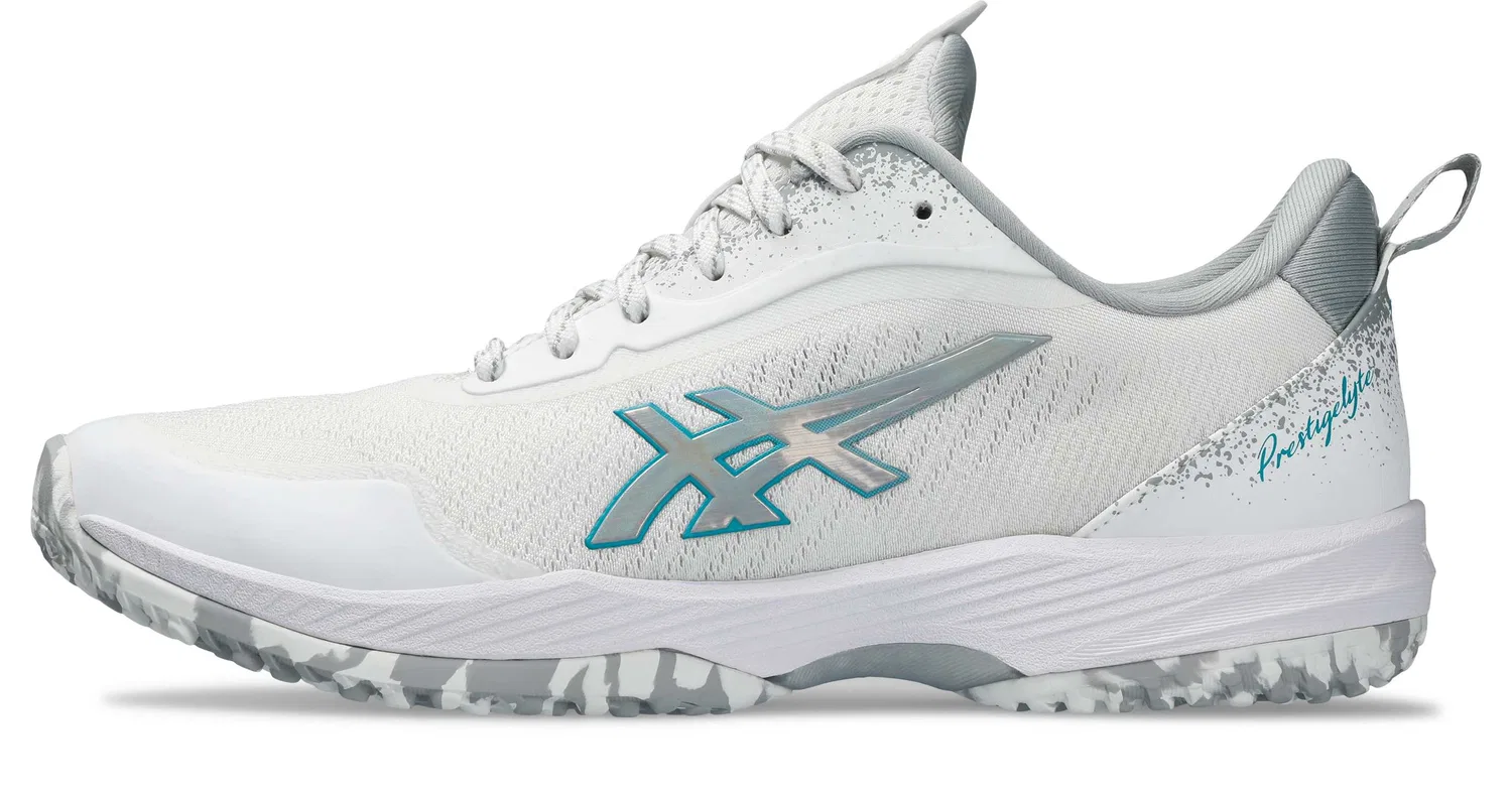 Теннисные кроссовки «Prestigelyte 5 OC» от ASICS, White/Lagoon — фото 4
