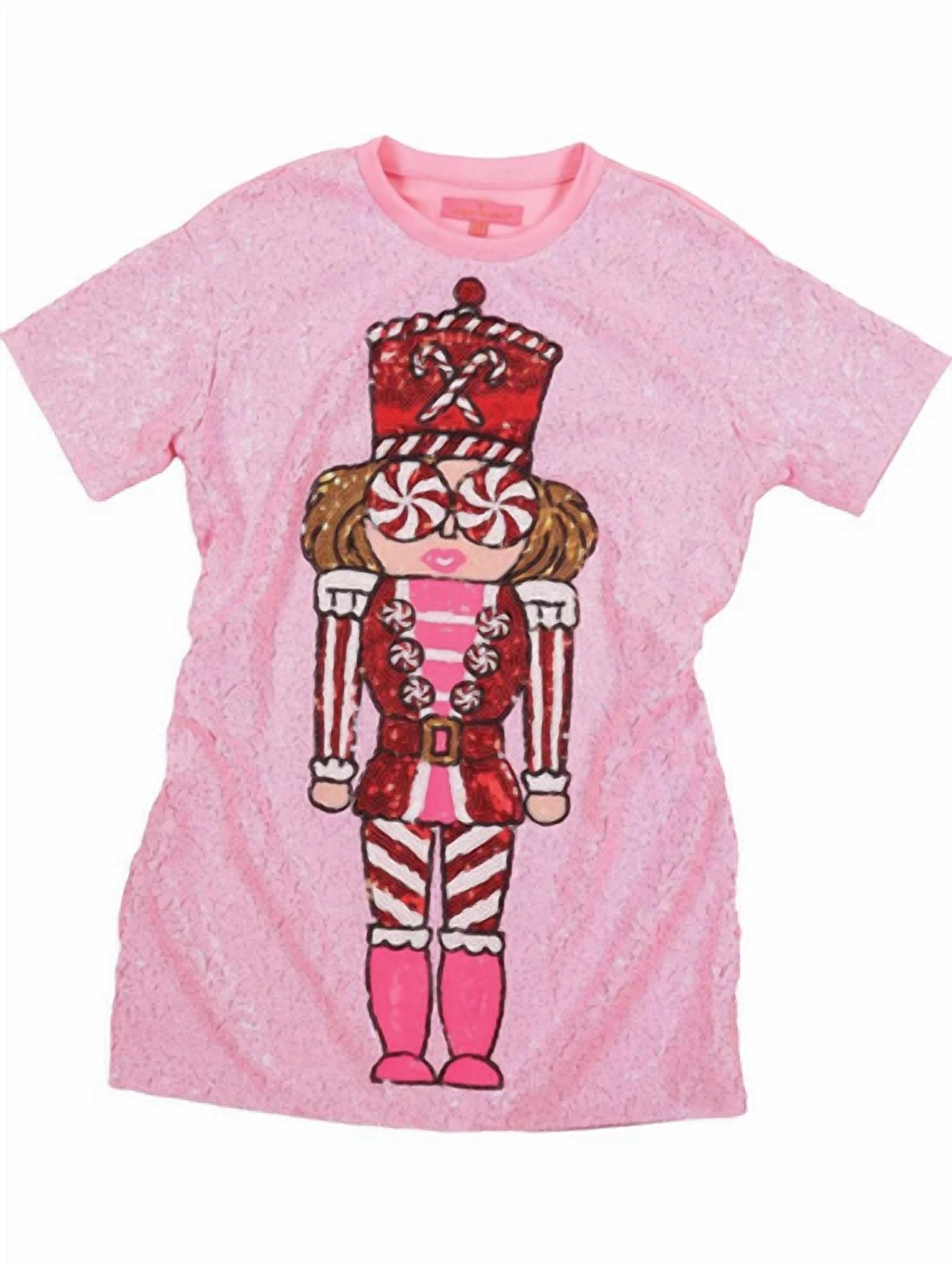 

Simply Southern Женское платье-футболка с пайетками в стиле «Щелкунчик», розовое, Розовый, Simply Southern Женское платье-футболка с пайетками в стиле «Щелкунчик», розовое