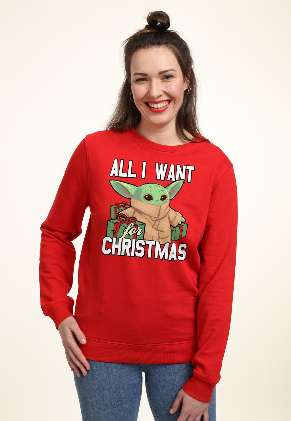 

Толстовка STAR WARS THE MANDALORIAN CHRISTMAS BABY V2 Star Wars, красный