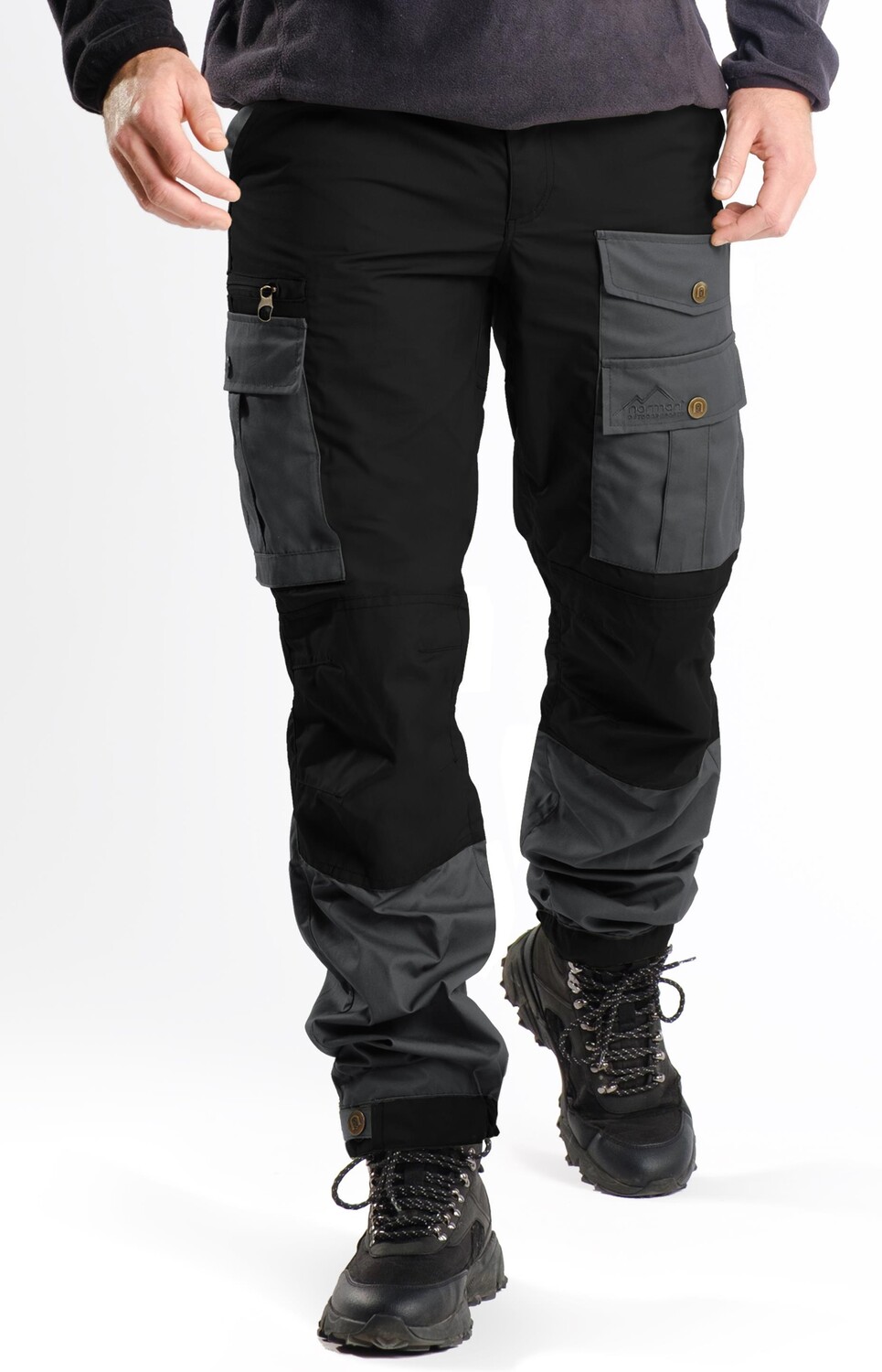 

Брюки Normani Outdoor Sports Herren Wanderhose Outdoorhose, антрацит/черный