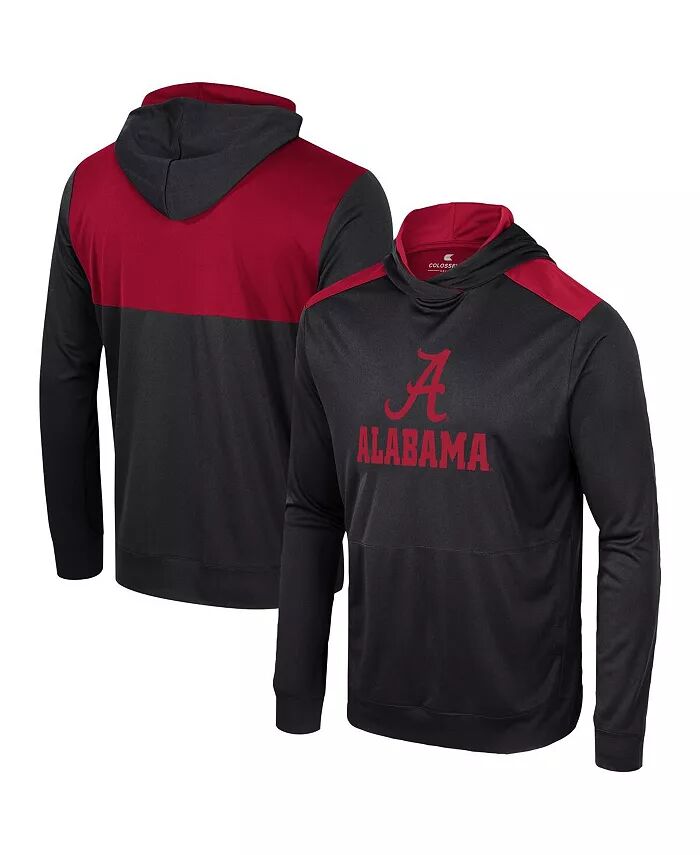 

Мужская черная футболка с капюшоном Alabama Crimson Tide Warm Up с длинным рукавом Colosseum