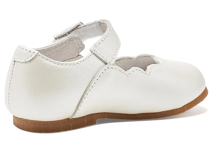 Туфли балетки с декоративной пряжкой Sonia L'Amour Shoes Kids, Pearl White — фото 4
