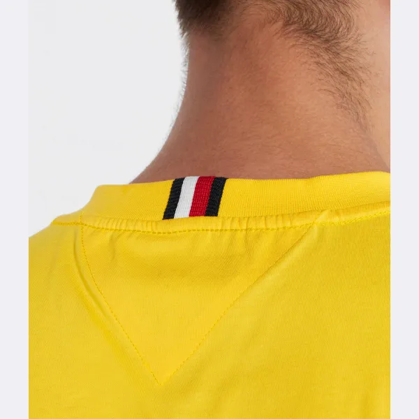 Футболка стандартного кроя с монограммой imd Tommy Hilfiger, желтый — фото 4