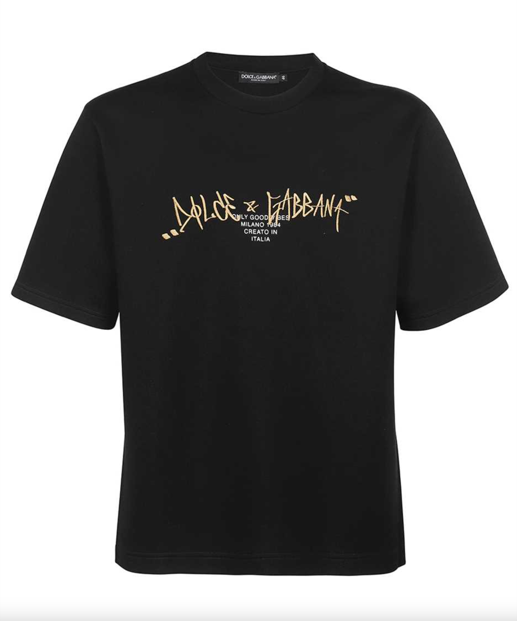 

Черная хлопковая мужская футболка Dolce & Gabbana