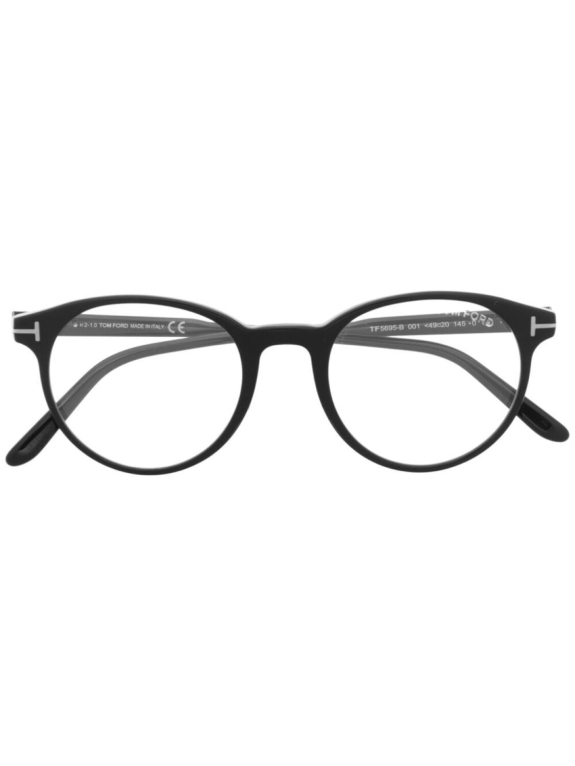 

TOM FORD Eyewear очки FT5695B в круглой оправе, черный