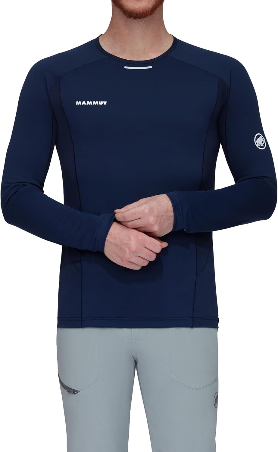 

Футболка с длинным рукавом Energy, азиатский крой, мужская / Aenergy FL Longsleeve AF Men Mammut, морской