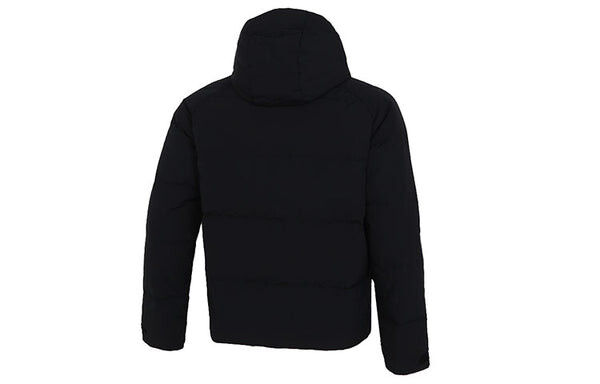 Пуховик adidas Big Baffle Jkt Casual Sports Zipper Cardigan hooded down Jacket Black, черный — фото 2