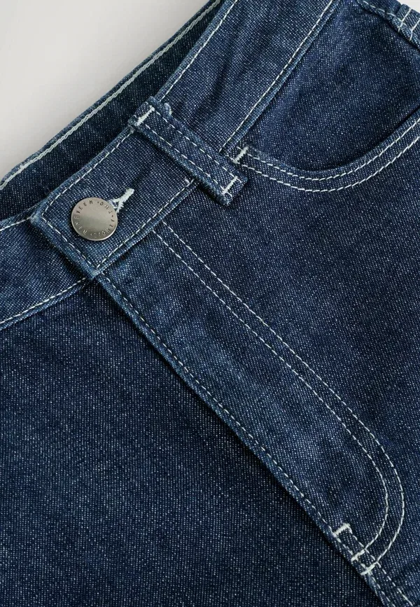 Джинсы Next, Super wide authentic straight leg jeans, цвет деним ринс — фото 2