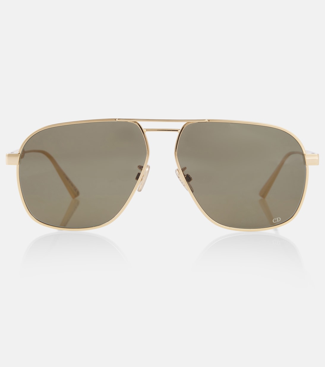 

Dior Cannage A3U авиаторские очки Dior Eyewear, Green/Yellow