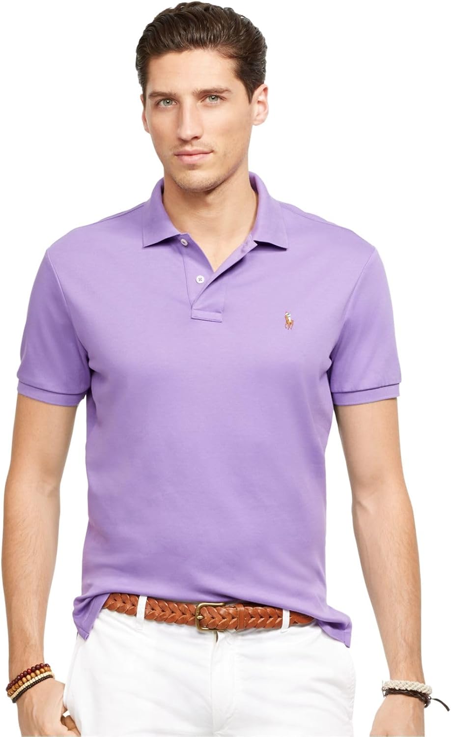 

Polo Ralph Lauren мужская поло Custom Slim Fit из мягкого интерлока с тремя пуговицами, Light Purple, Фиолетовый, Polo Ralph Lauren мужская поло Custom Slim Fit из мягкого интерлока с тремя пуговицами, Light Purple