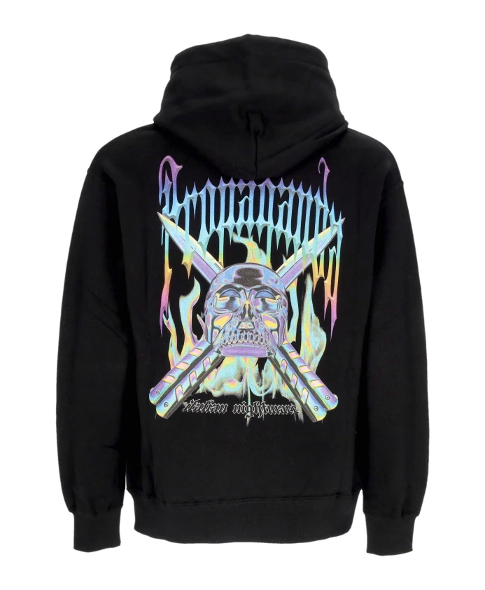 

Худи с радужным принтом и карманом-кенгуру. Propaganda, черный