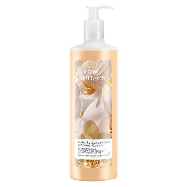 

Avon Senses, Simply Luxurious, кремовый гель для душа для женщин, персик и ваниль, 720 мл