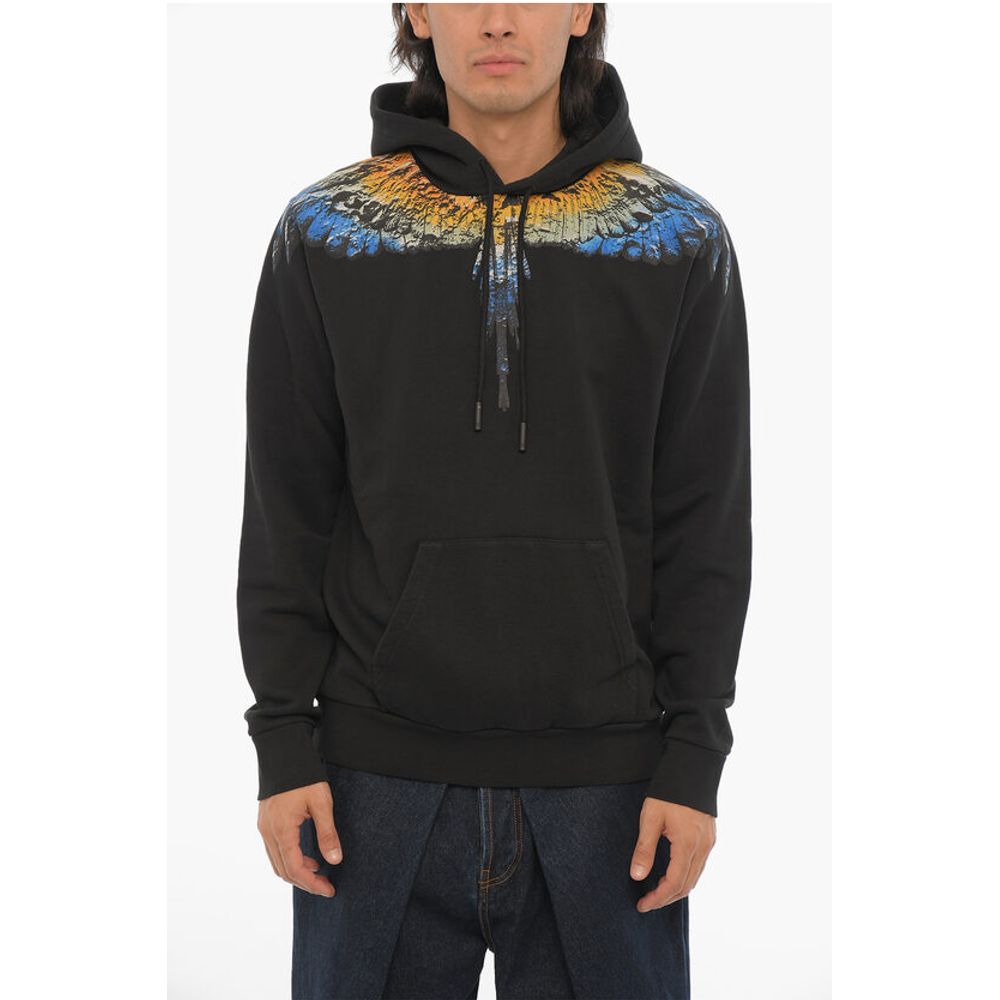 

Толстовка с капюшоном LUNAR WINGS из начесаного хлопка Marcelo Burlon, Black