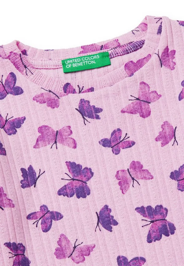 Футболка с принтом United Colors Of Benetton, Pink — фото 3