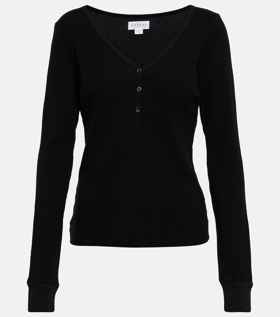 

Хлопковый топ Хилари Velvet, черный