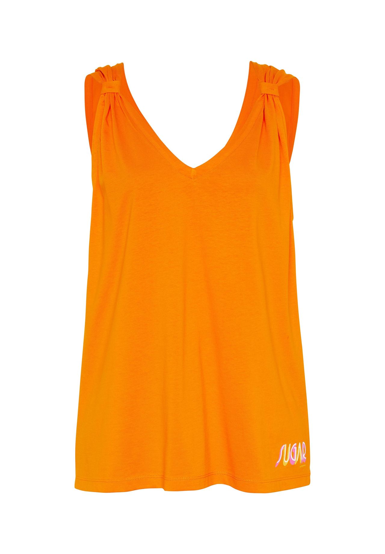 

Топ с украшением в виде узла CHIEMSEE, цвет 16-1356 Persimmon Orange