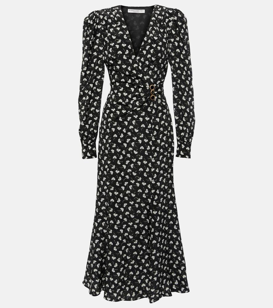 

Шелковое миди-платье Alessandra Rich, Black-White