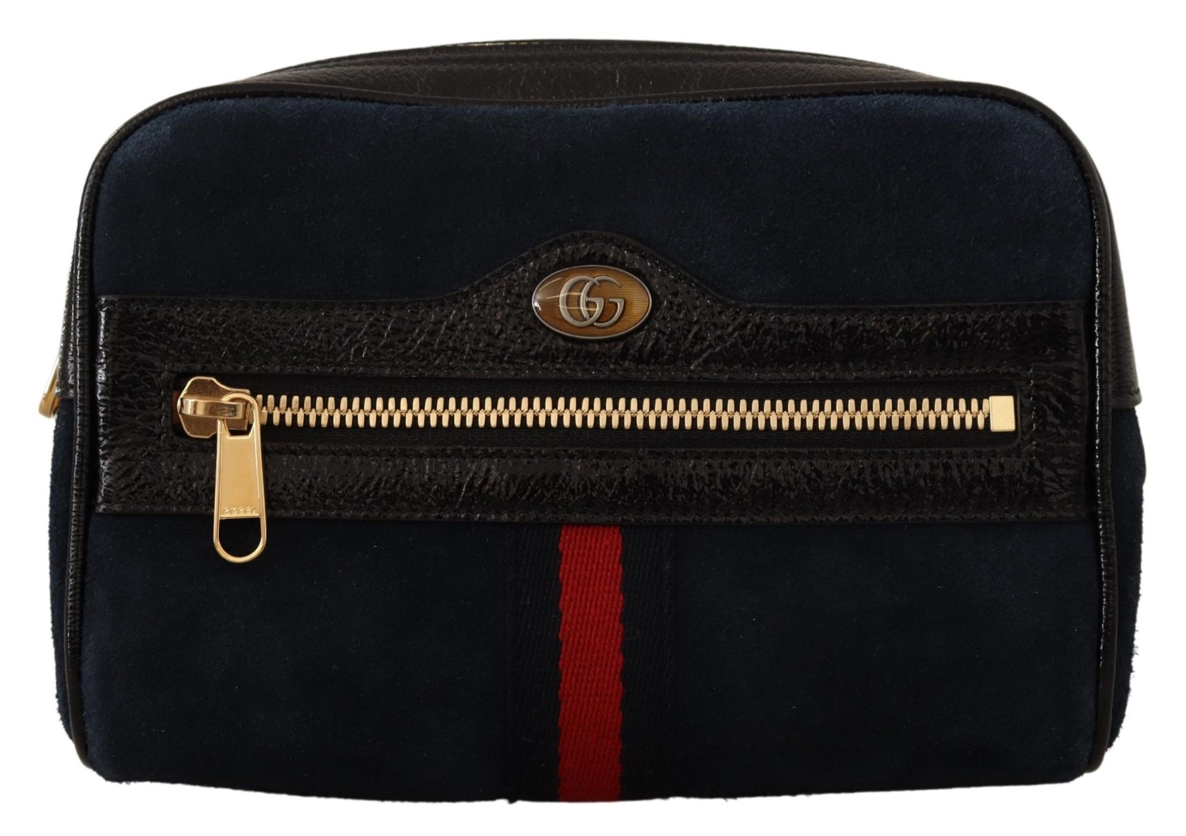 

Элегантная синяя замшевая поясная сумка Gucci
