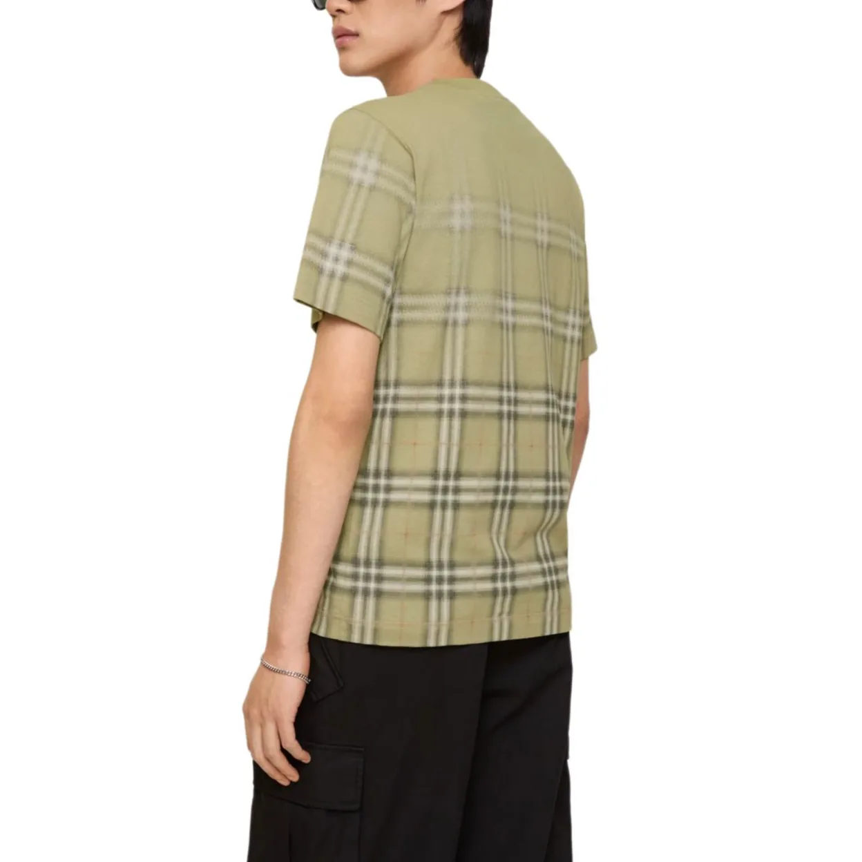 Футболка Burberry ip check, зеленый — фото 4