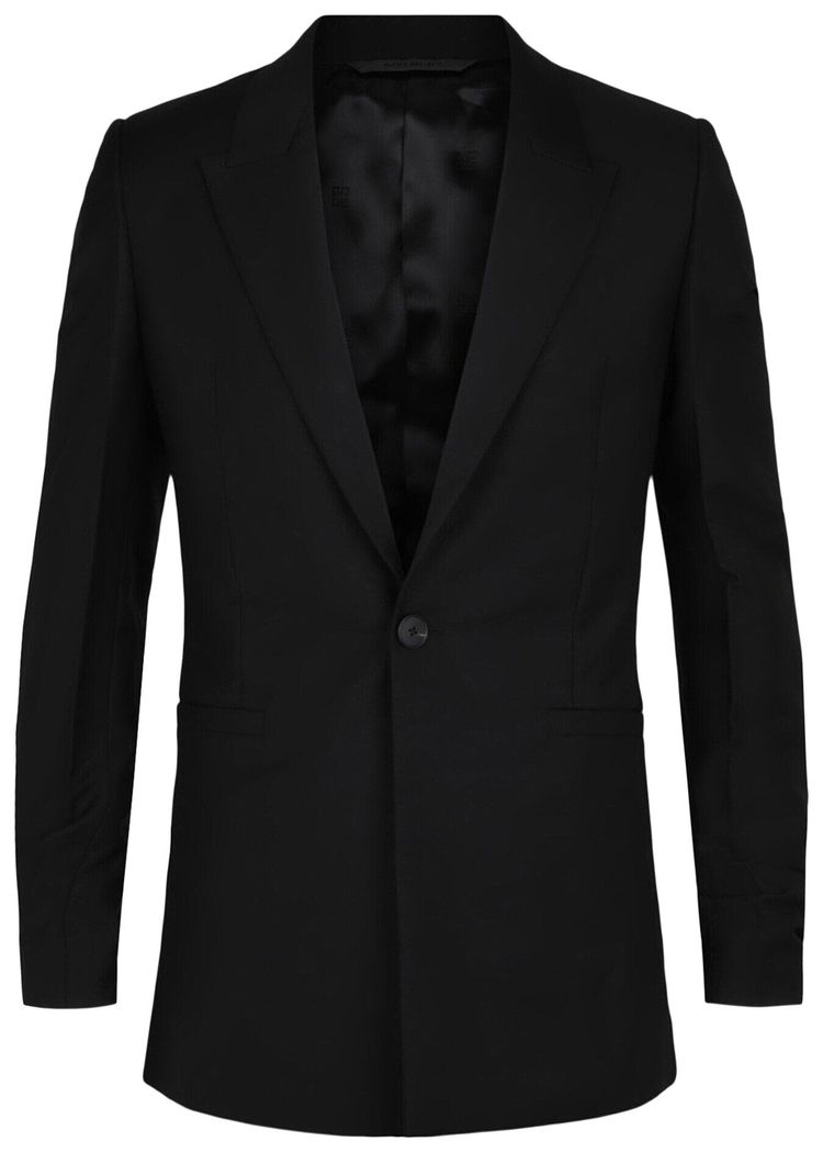 

Приталенный однобортный блейзер Givenchy, черный