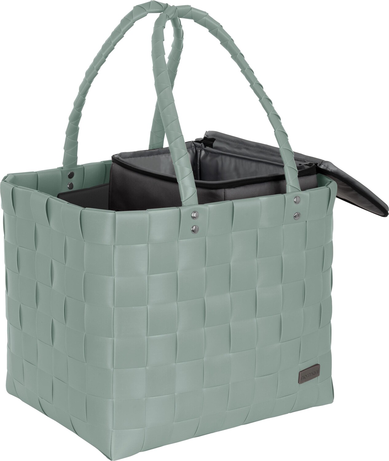 

Сумка шоппер normani Flechtkorb mit kleiner Kühltasche, цвет Mintgrün