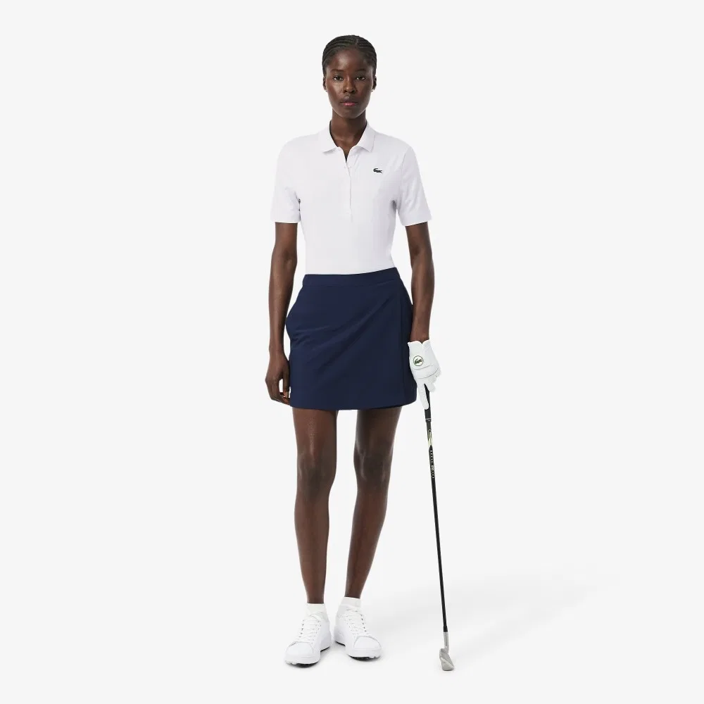 Футболка-поло Lacoste для гольфа, белая — фото 4