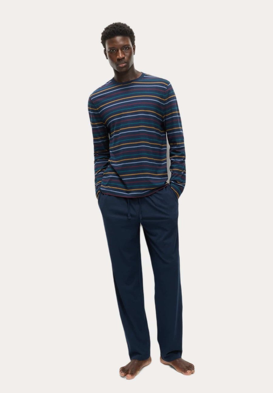 

Пижамный комплект Marks & Spencer RAINBOW STRIPE SET, Navy Mix/Mottled Dark Blue