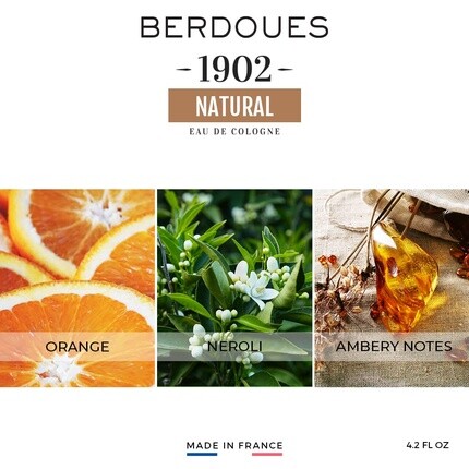 Berdoues 1902 Natural Eau De Cologne Amber Citrus Scent Made In France 8.3 Fl.Oz. — фото 3
