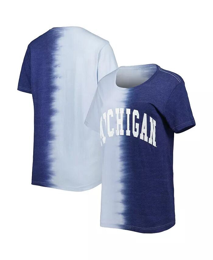 

Женская темно-синяя футболка Michigan Wolverines Find Your Groove с раздельным краем Gameday Couture
