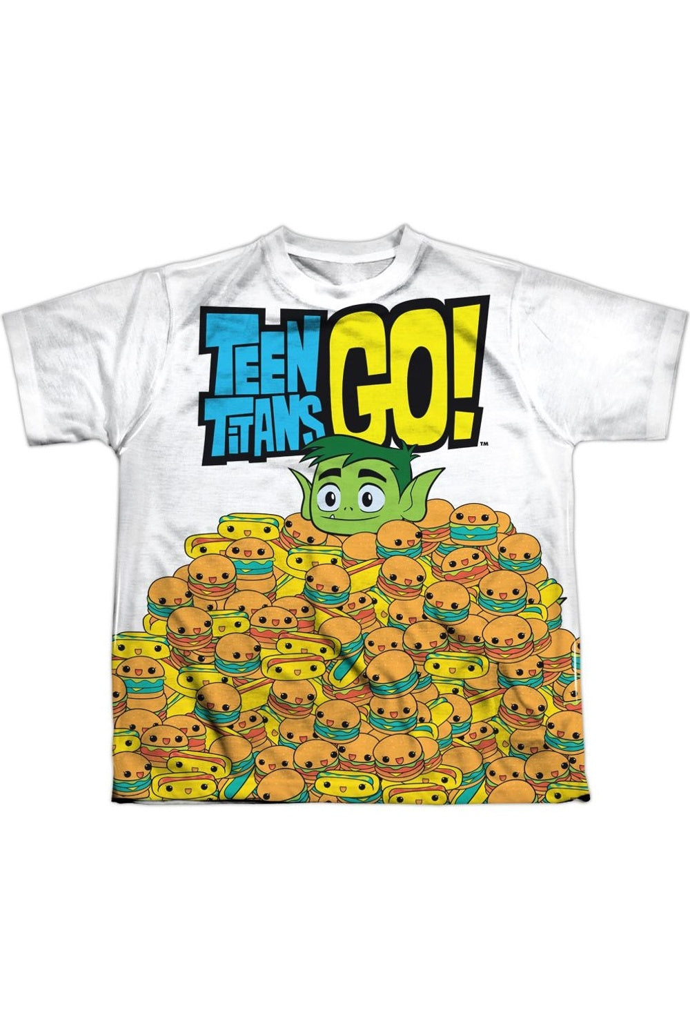 

Футболка Teen Titans Go с принтом бургеров и хот-догов Gildan, белый