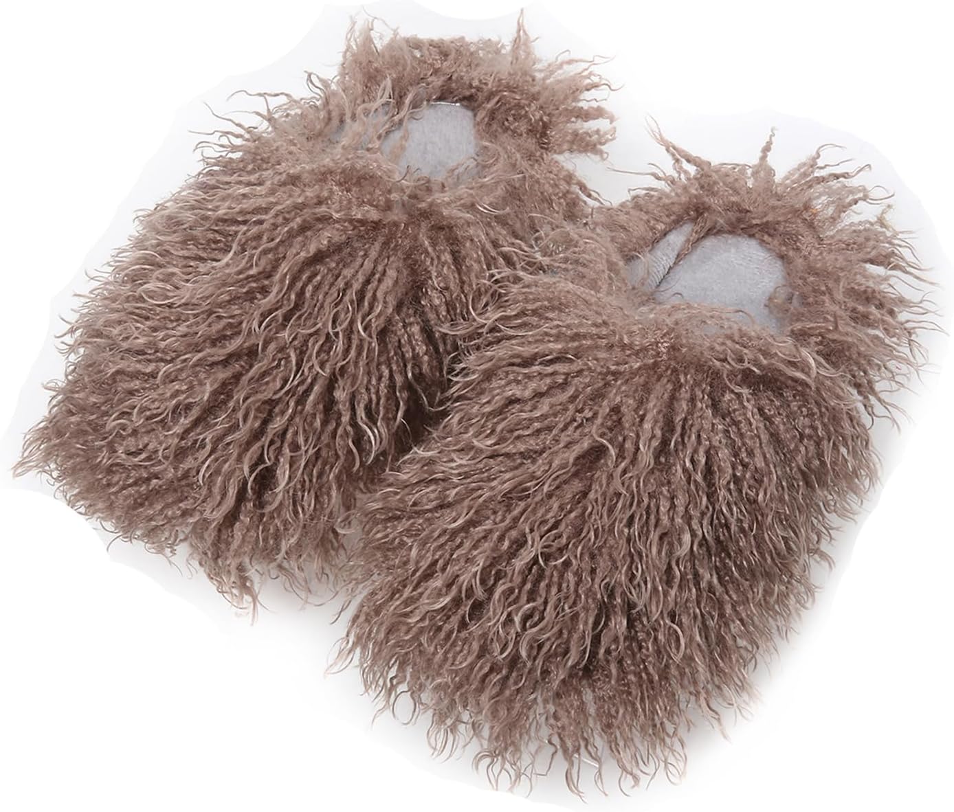 

Домашние тапочки YESBOR для женщин и мужчин из искусственного меха, пушистые и теплые, зимние, с плоской подошвой, коричневый